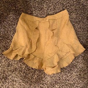 Yellow Ruffle Shorts